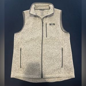 Men’s L.L. Bean Marled Grey Fleece Zip-up Vest. Size S.